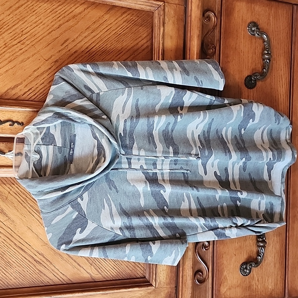 Coin 1804 Camo Cowl Drawstring knit Top S